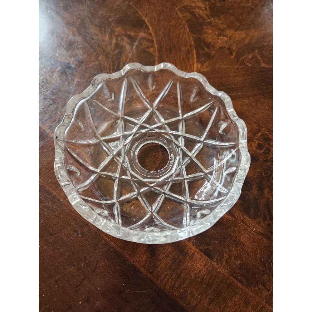 Crystal Leaded Bobech bowl Candle Drip For Candelabra Parts